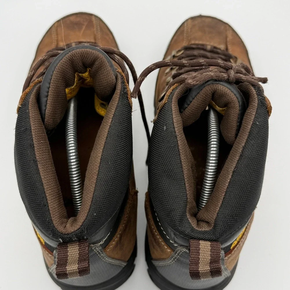 Caterpillar Steel Toe Work Boots Mens 12 WIDE Brown Waterproof Leather Work